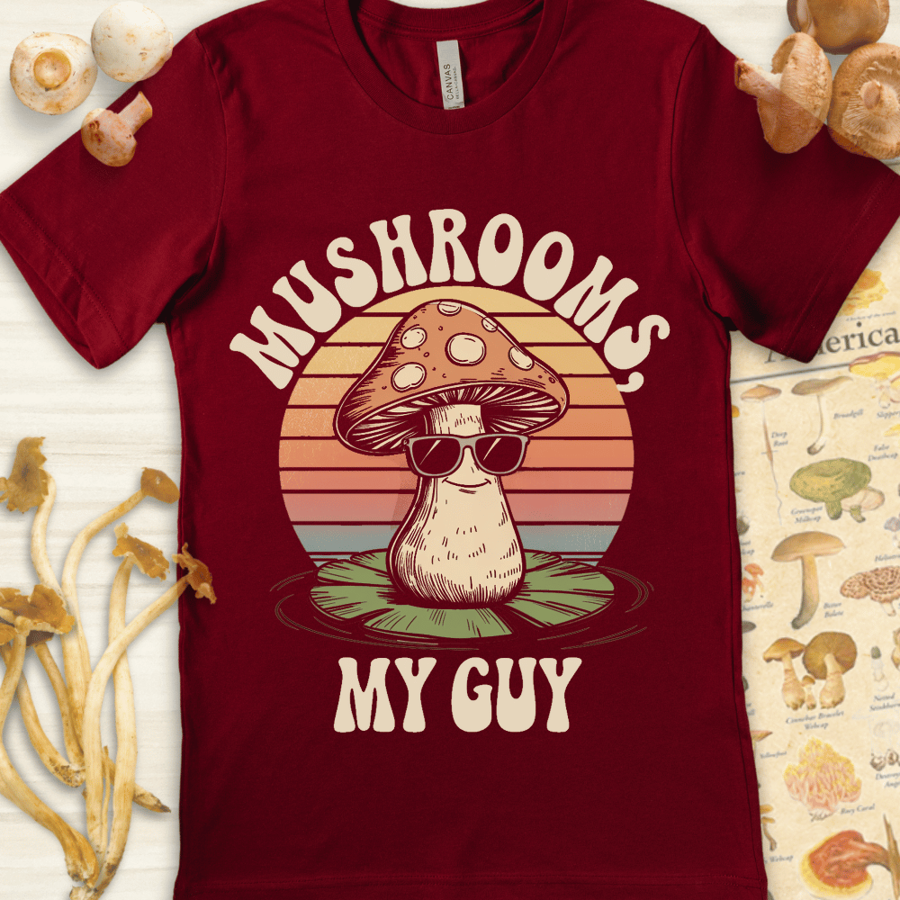 Mushrooms My Guy Tee Red