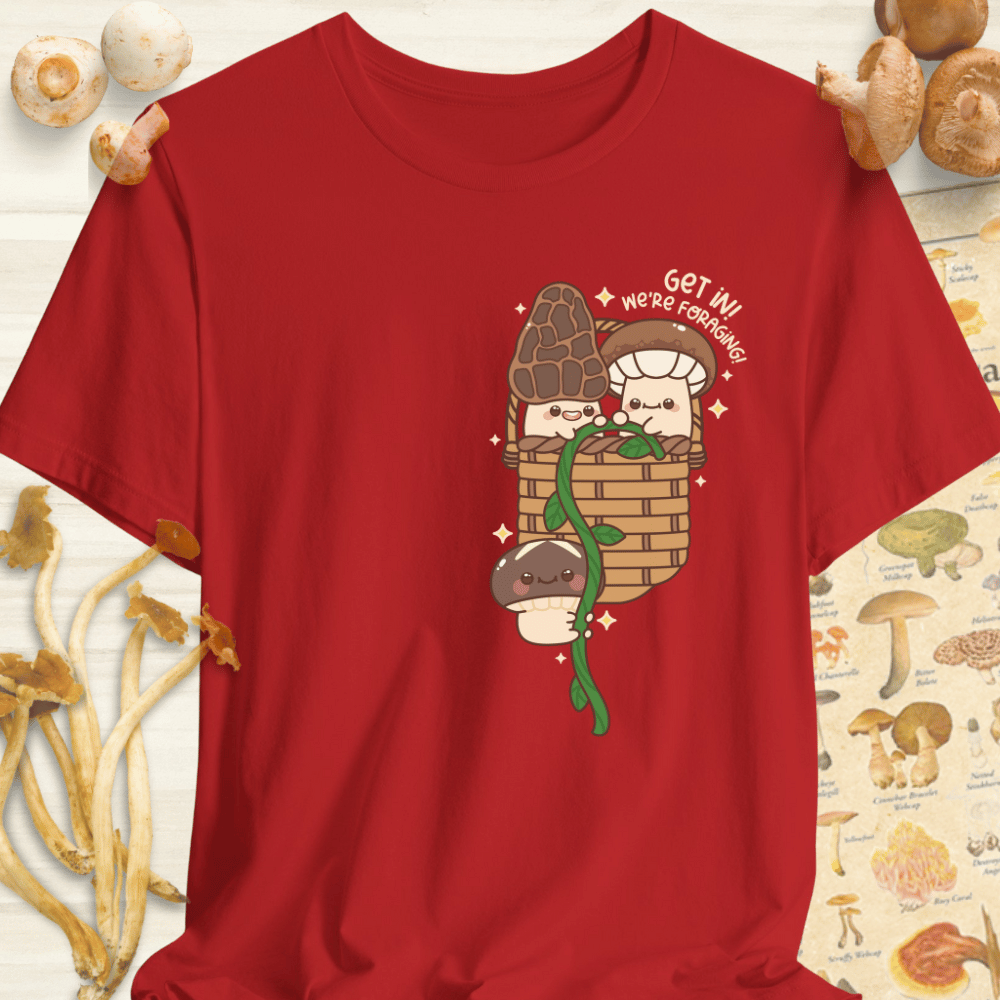 Get In We're Foraging Tee Red