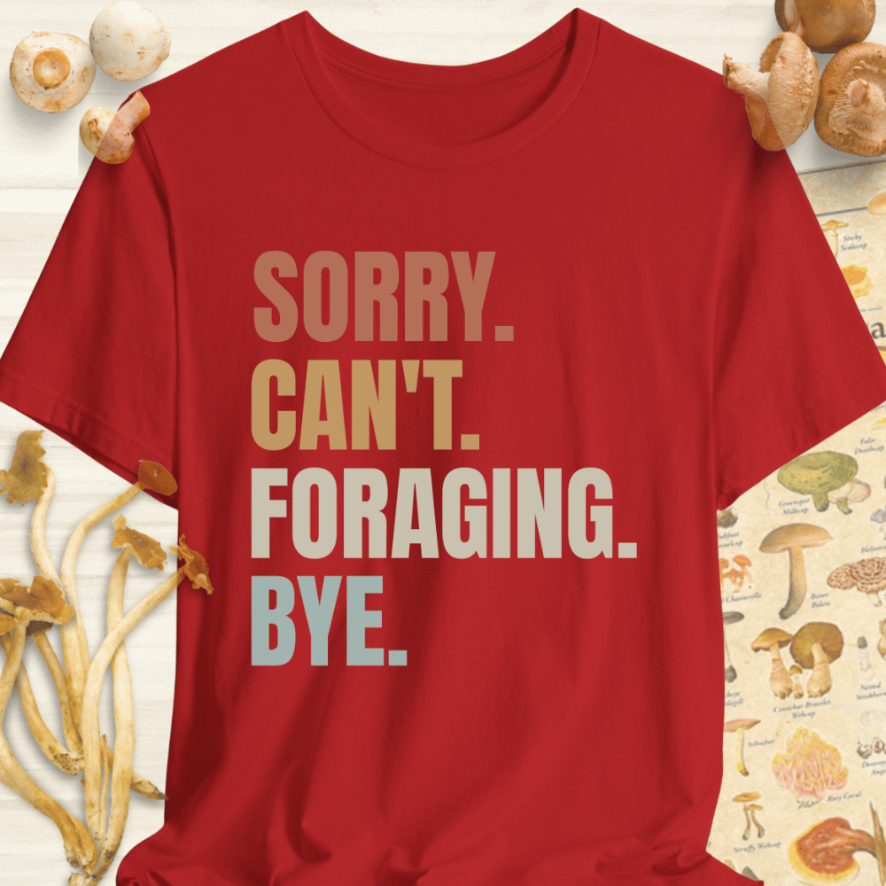 Sorry Foraging Bye Tee Red