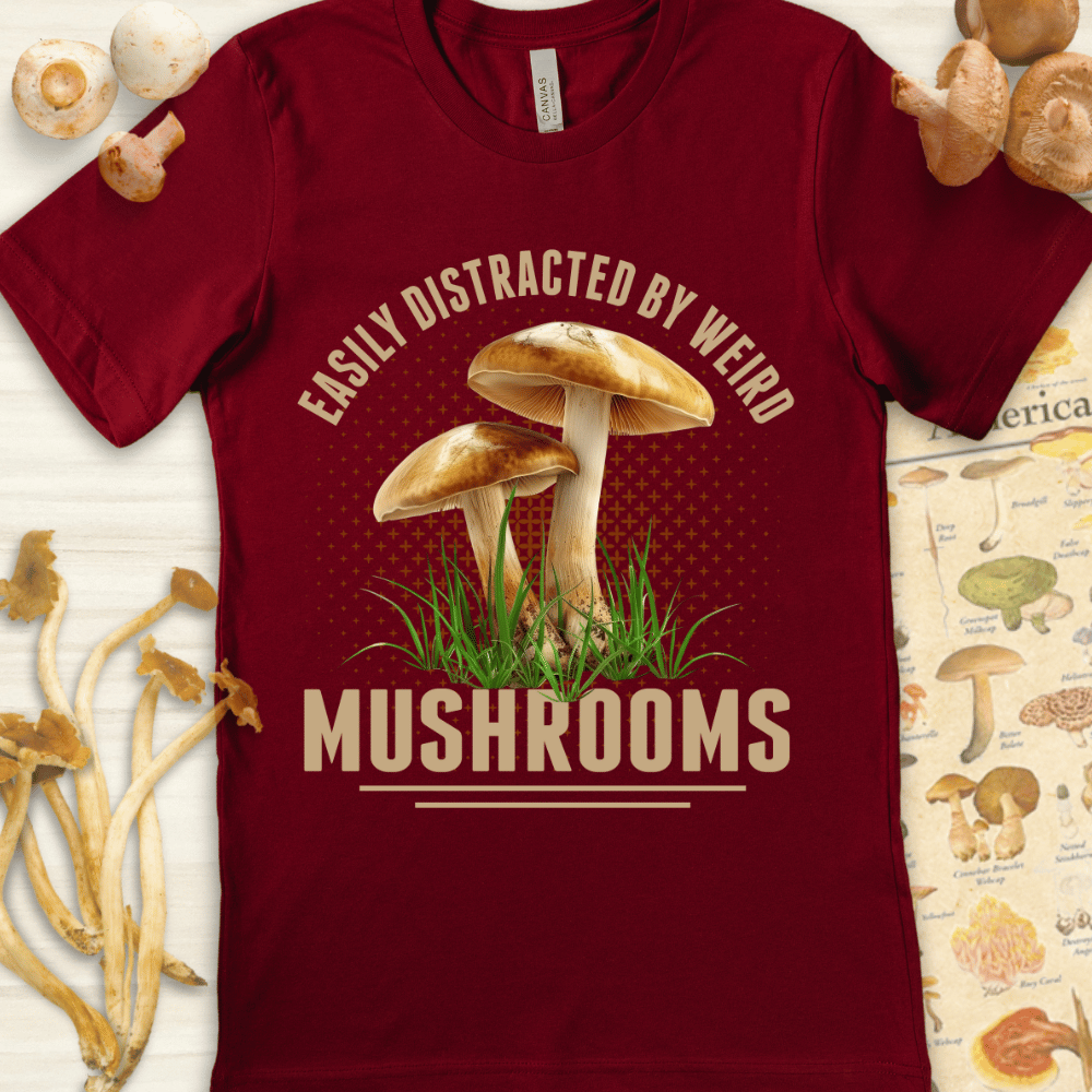 Weird Mushrooms Tee Red