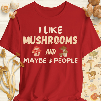 shrooms & 3 People Tee Red