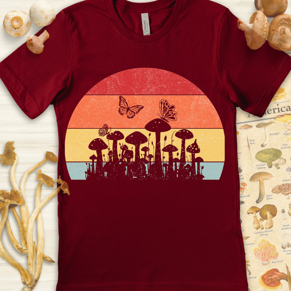 Sunset Butter Flies Tee Red