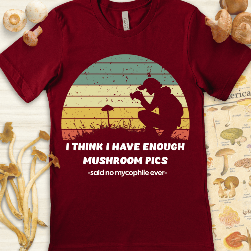 Mushroom Pics Tee Red
