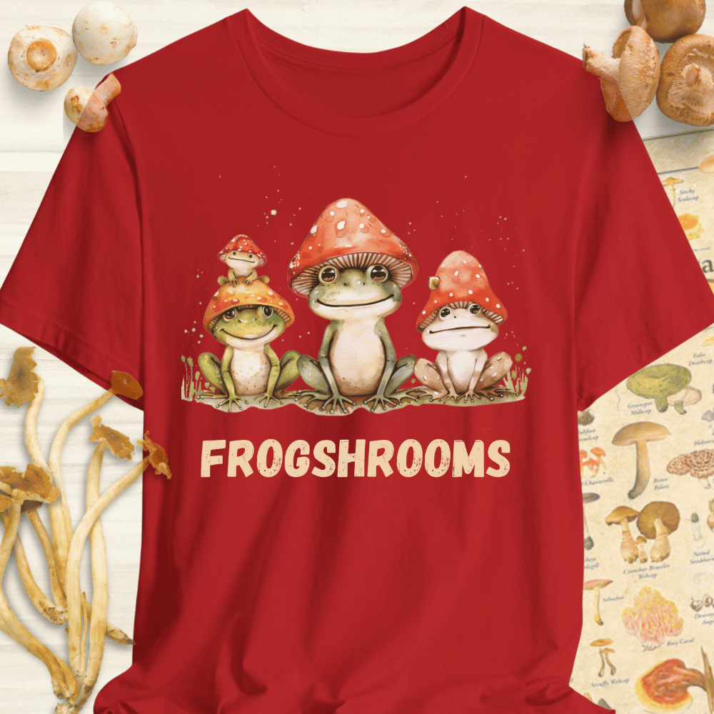 FrogShrooms In Hats Tee Red