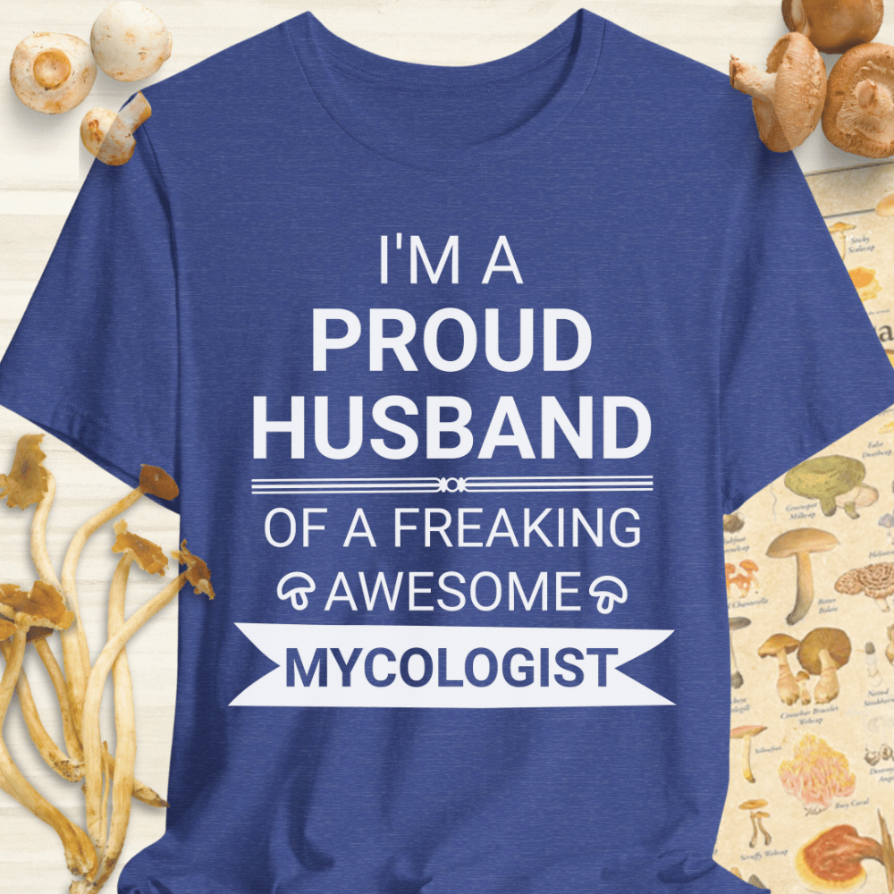 Husband Mycologist Tee Blue