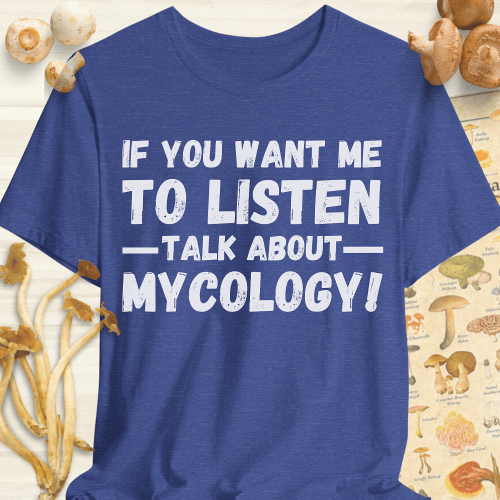 Talk About Mycology Tee Blue