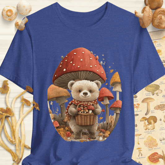 Fall Foraging Bear Tee Blue