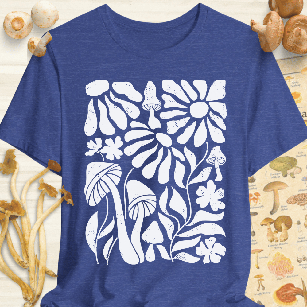 Flowers N shrooms Tee Blue