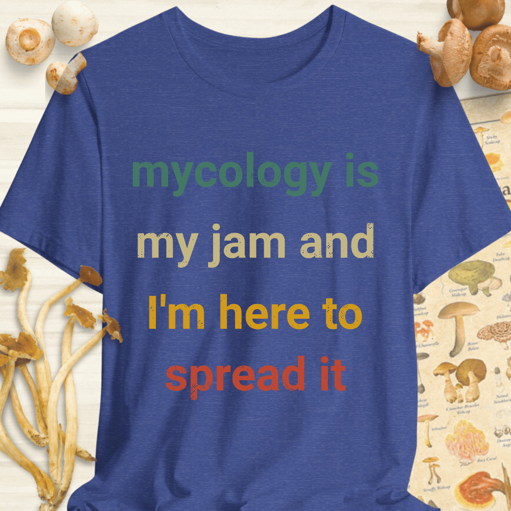 Mycology Is My Jam Tee Blue