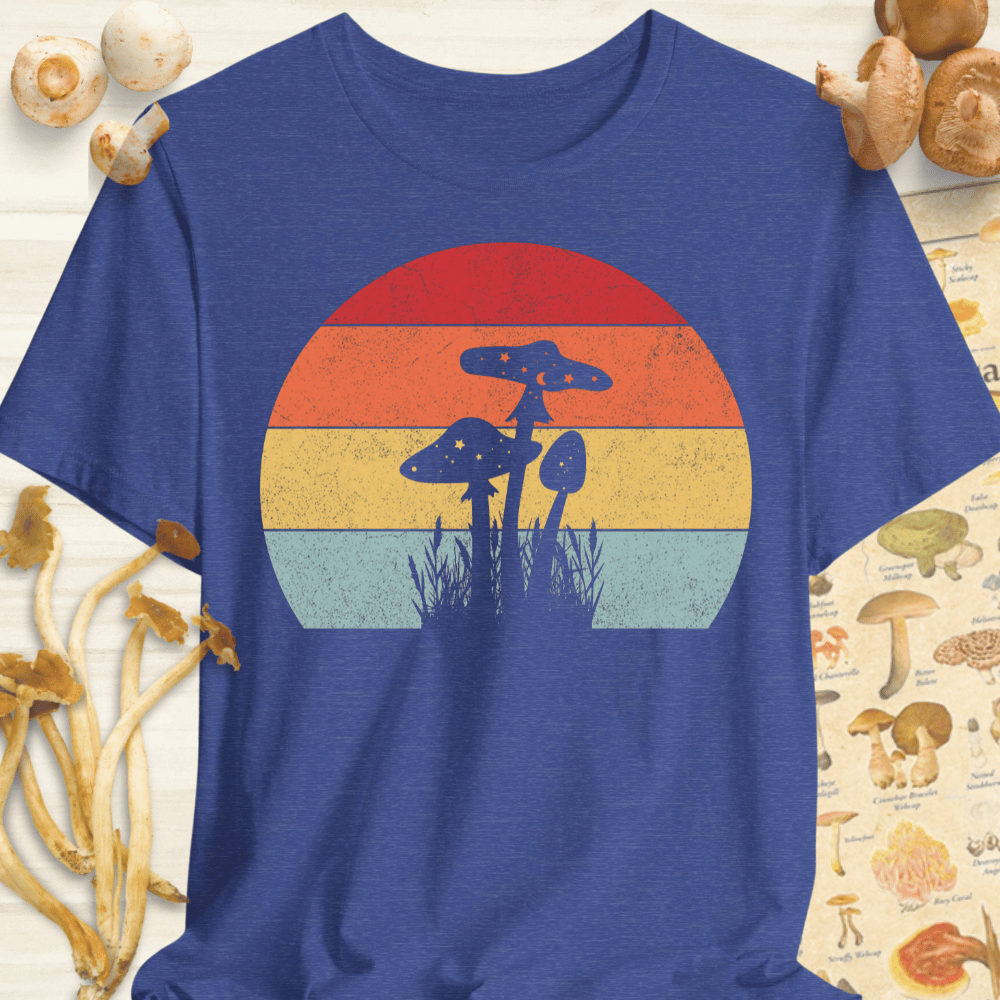 Sunset Mushroom Tee Blue