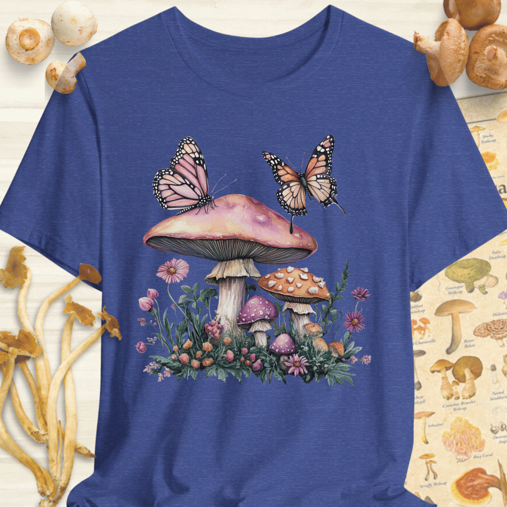 Butterfly Mushroom Tee Blue