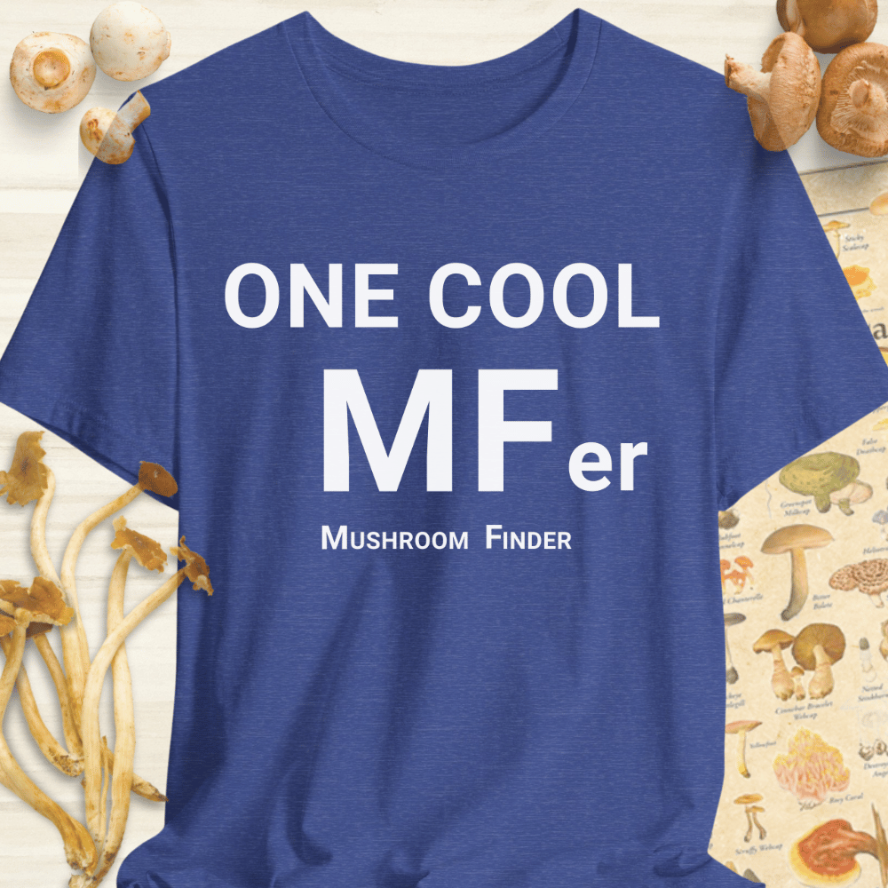 One Cool Mushroom Finder Tee Blue
