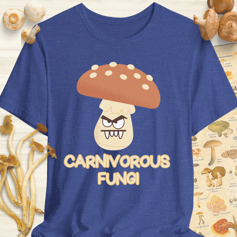 Carnivorous Fungi Tee Blue