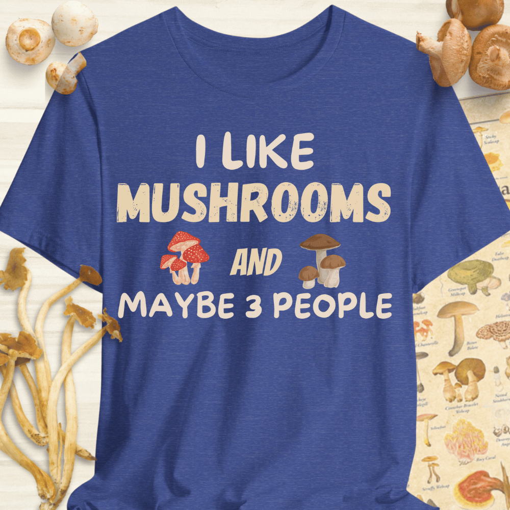 shrooms & 3 People Tee Blue