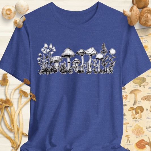 Fungi & Fauna White Tee Blue