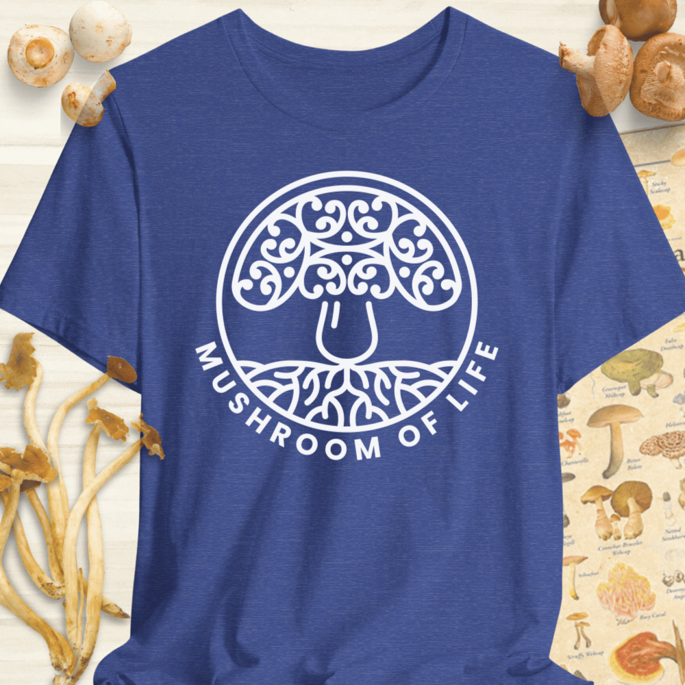 Mushroom of Life Tee Blue