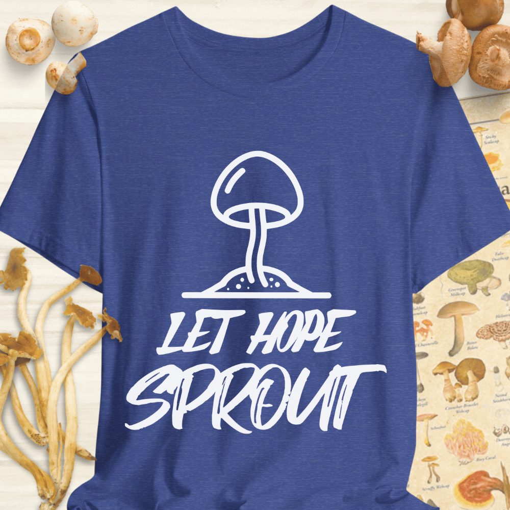 Let Hope Sprout Tee Blue