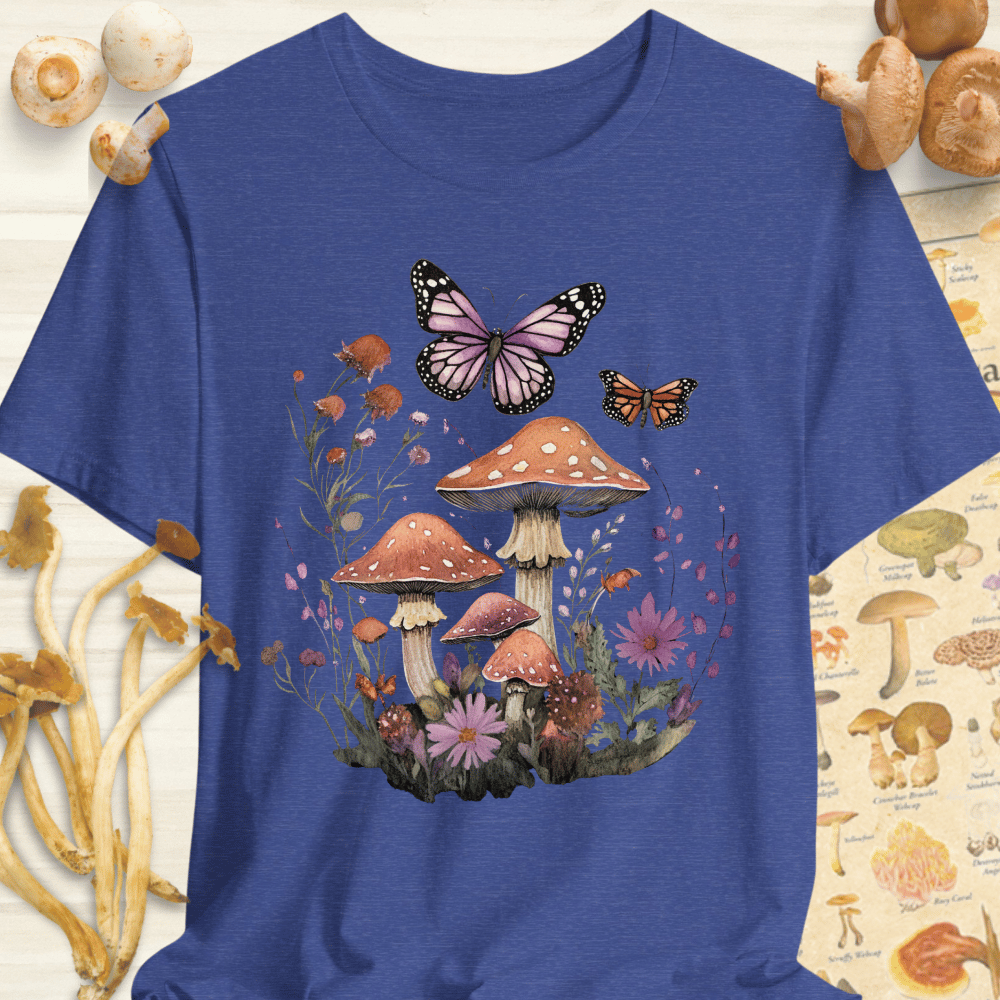 Fungi & Monarchs Tee Blue