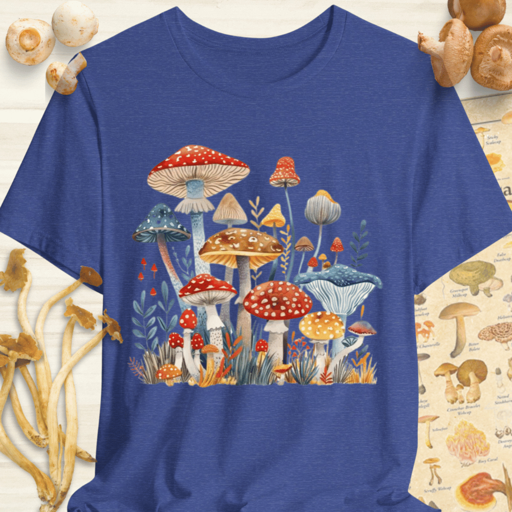 Mushroom Flora Tee Blue