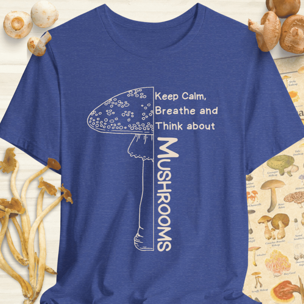 Keep Calm Breathe Tee Blue