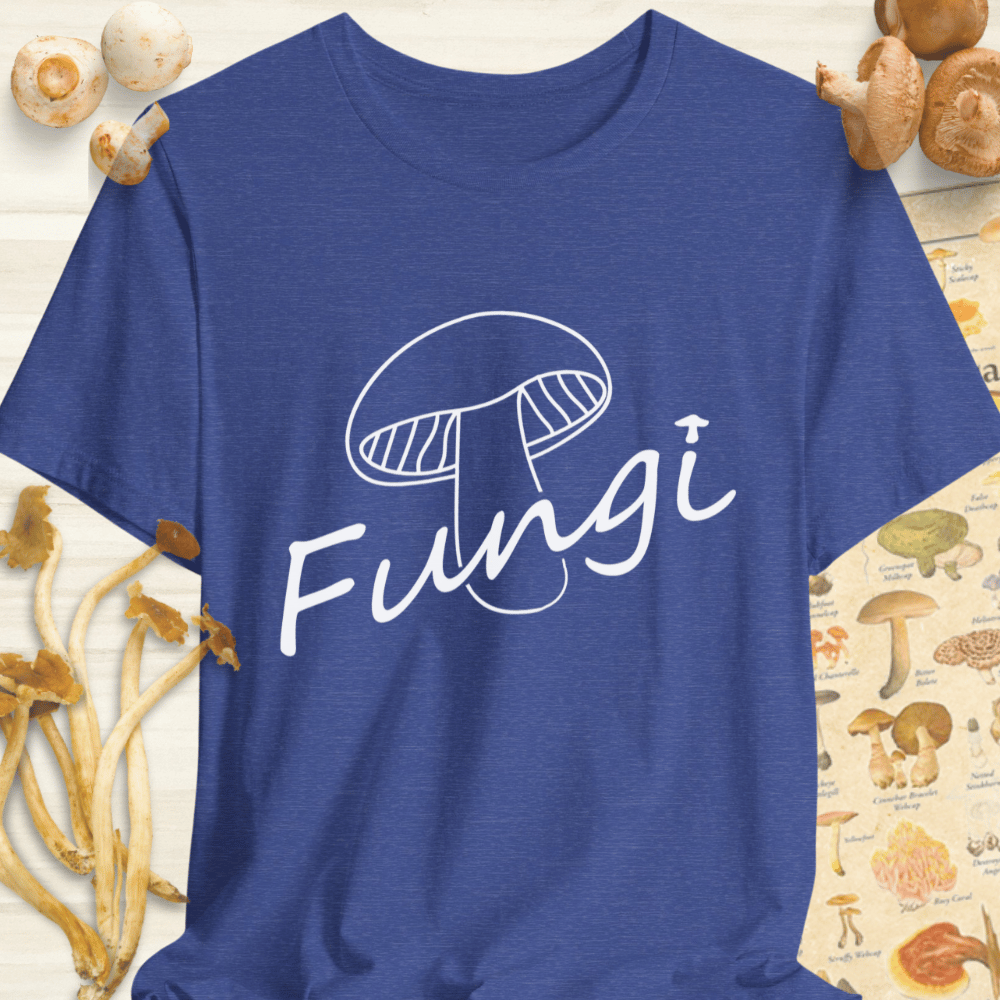 Fungi Script Tee Blue