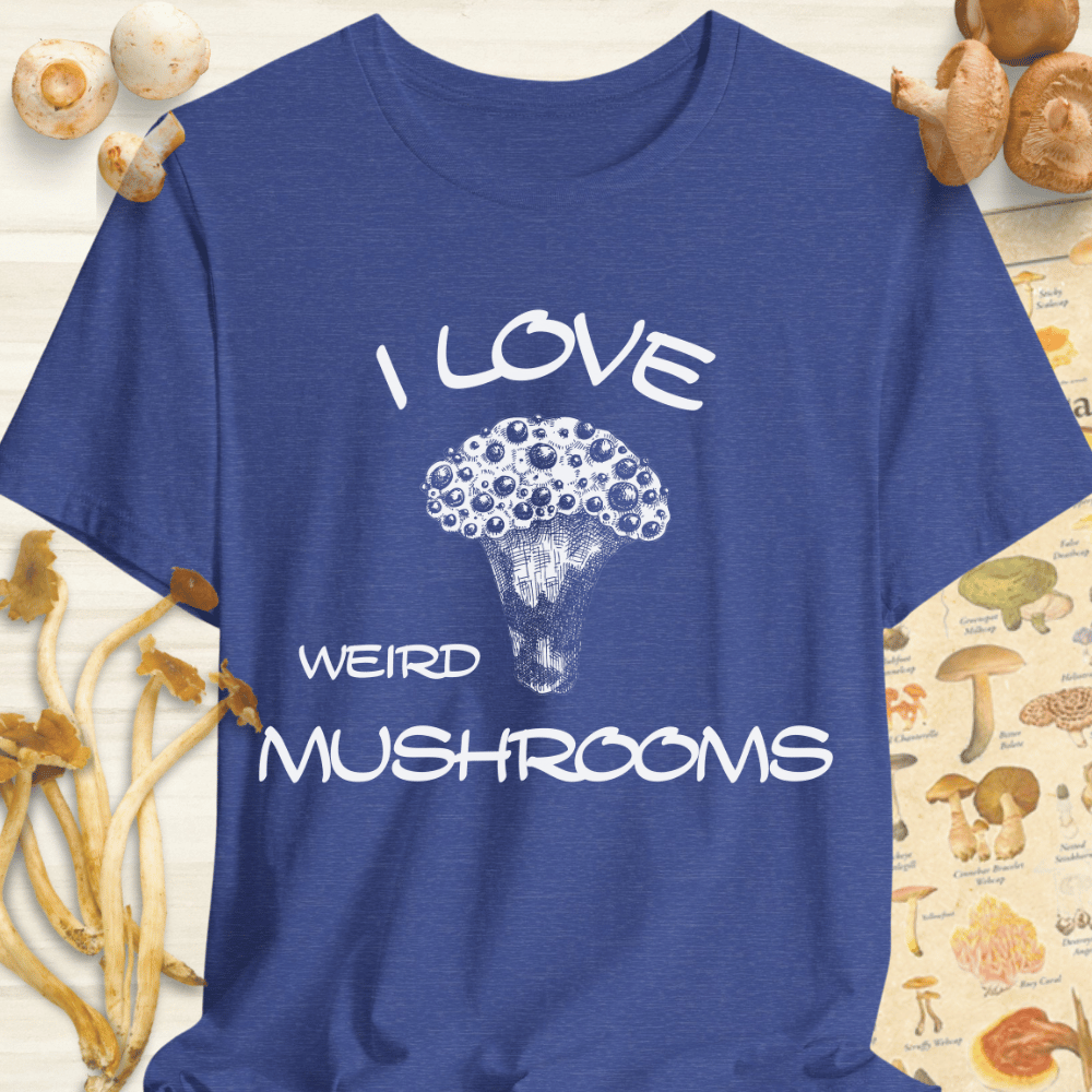 Love Weird Fungi Tee Blue