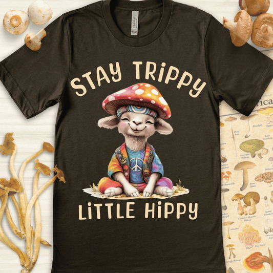 Stay Trippy Little Tee Dark Green